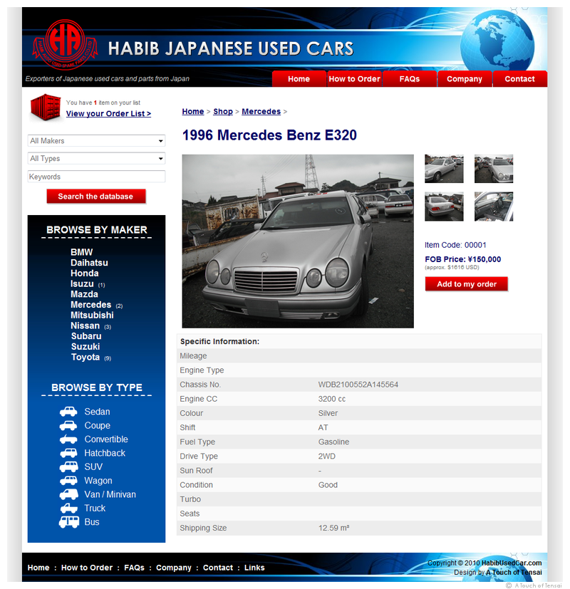 (Web Design ::: Iizuka) ::: Habib Japanese Used Cars Website