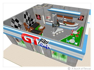 (Cafe Design ::: Saudi Arabia) ::: GT Cafe Motorsports Coffee Shop