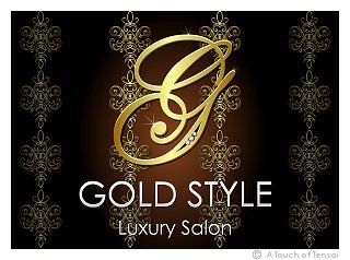 (logo & signboard design ::: Kokura) ::: GoldStyle Salon Logo & Signboard